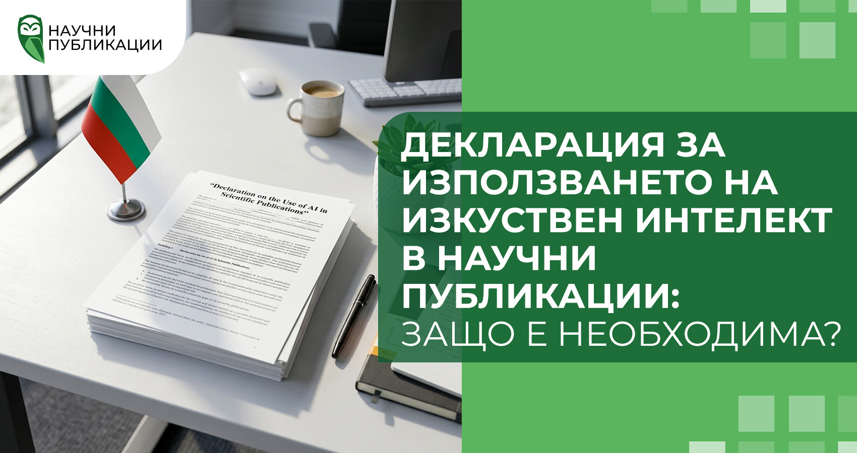 Декларация за използването на изкуствен интелект в научни публикации: защо е необходима?
