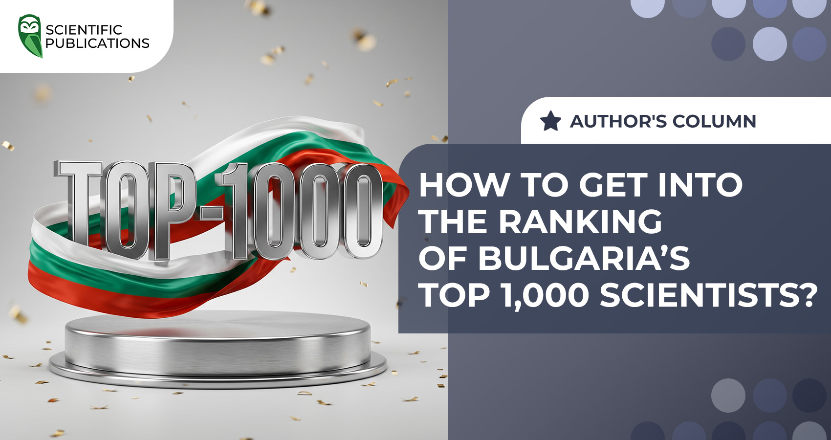 How to get into the ranking of Bulgaria’s top 1,000 scientists?