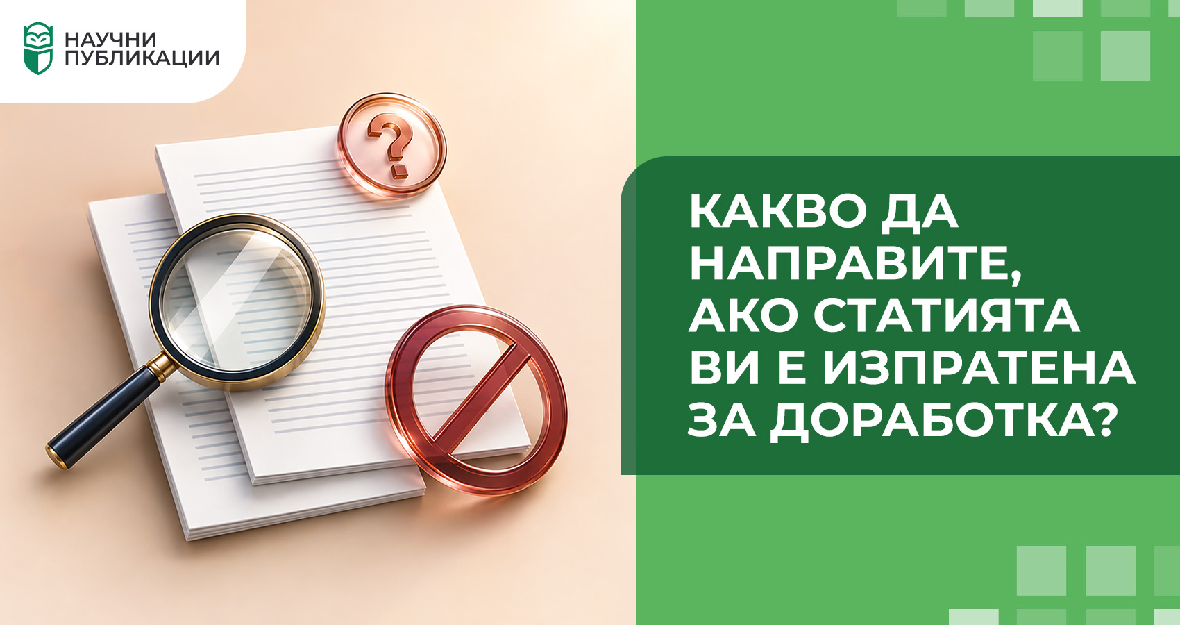 Какво да направите, ако статията ви е изпратена за доработка?