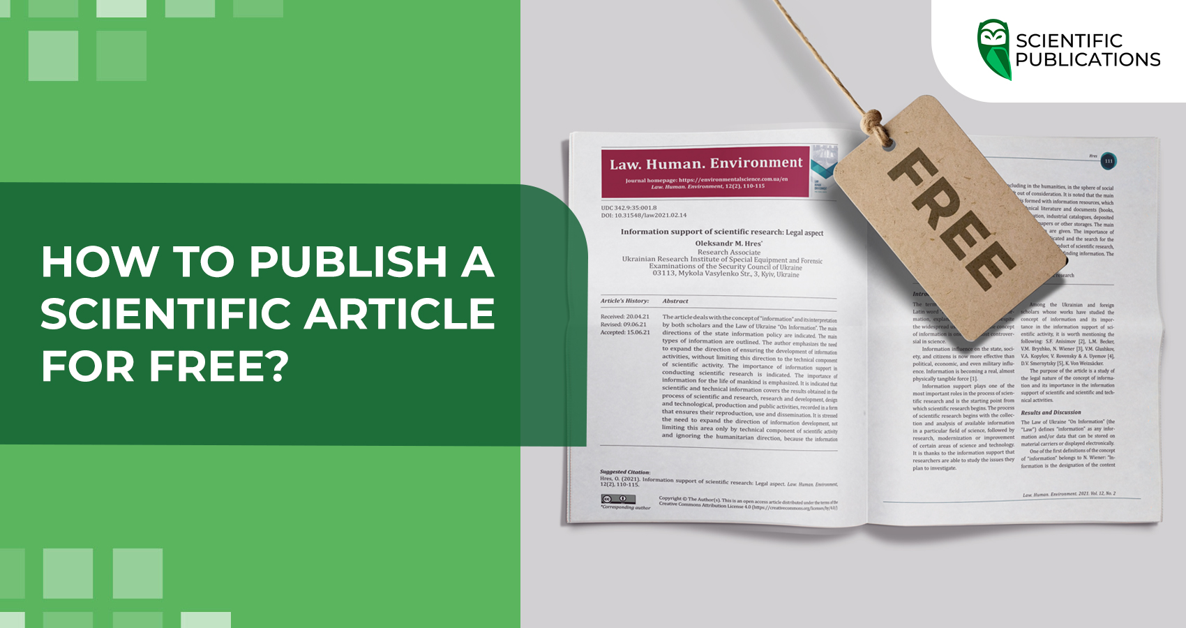 How to publish a scientific article for free?