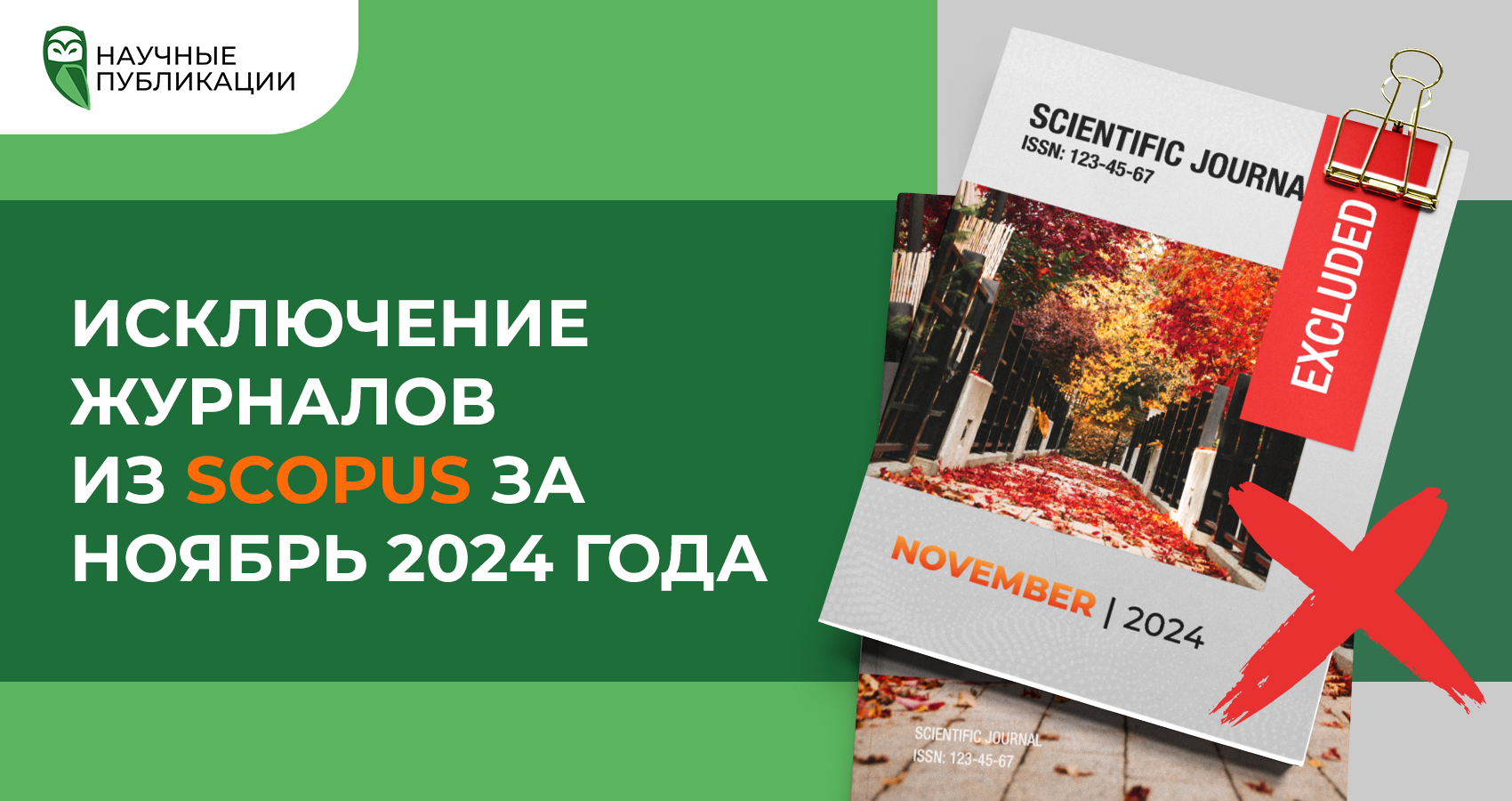 Исключение журналов из Scopus за ноябрь 2024 года
