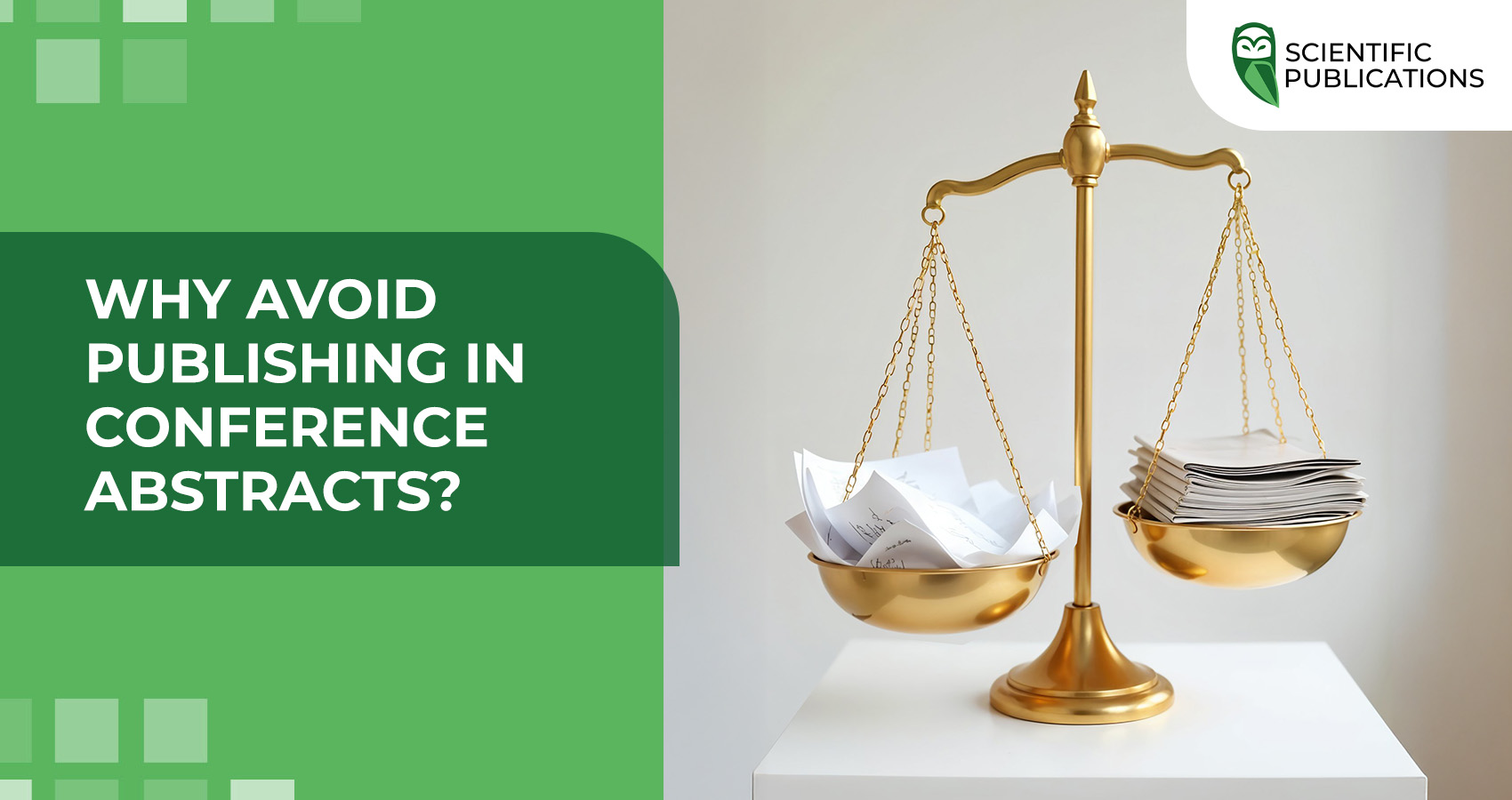 Why avoid publishing in conference abstracts?