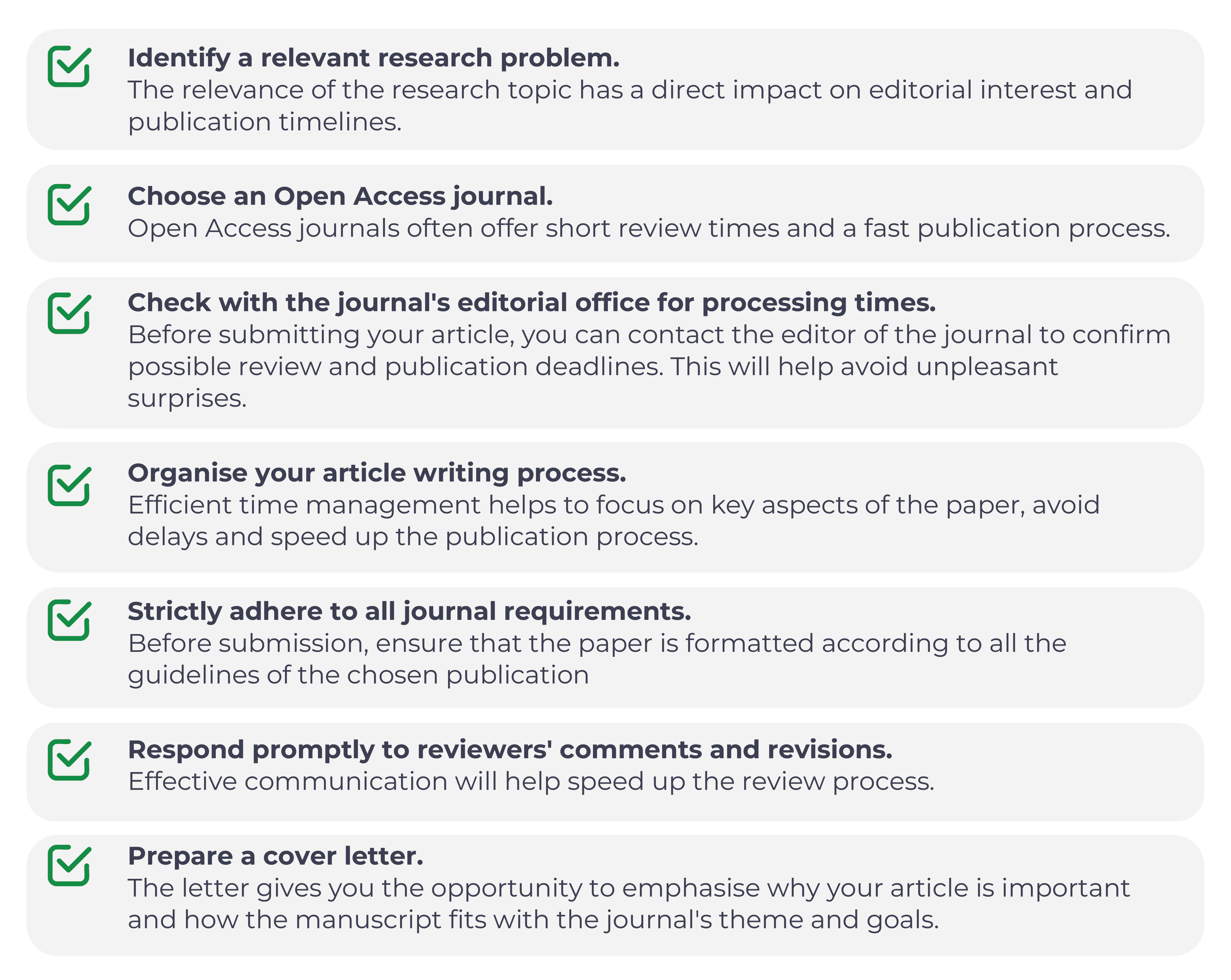 Checklist: How to speed up the process of publishing in Scopus?
