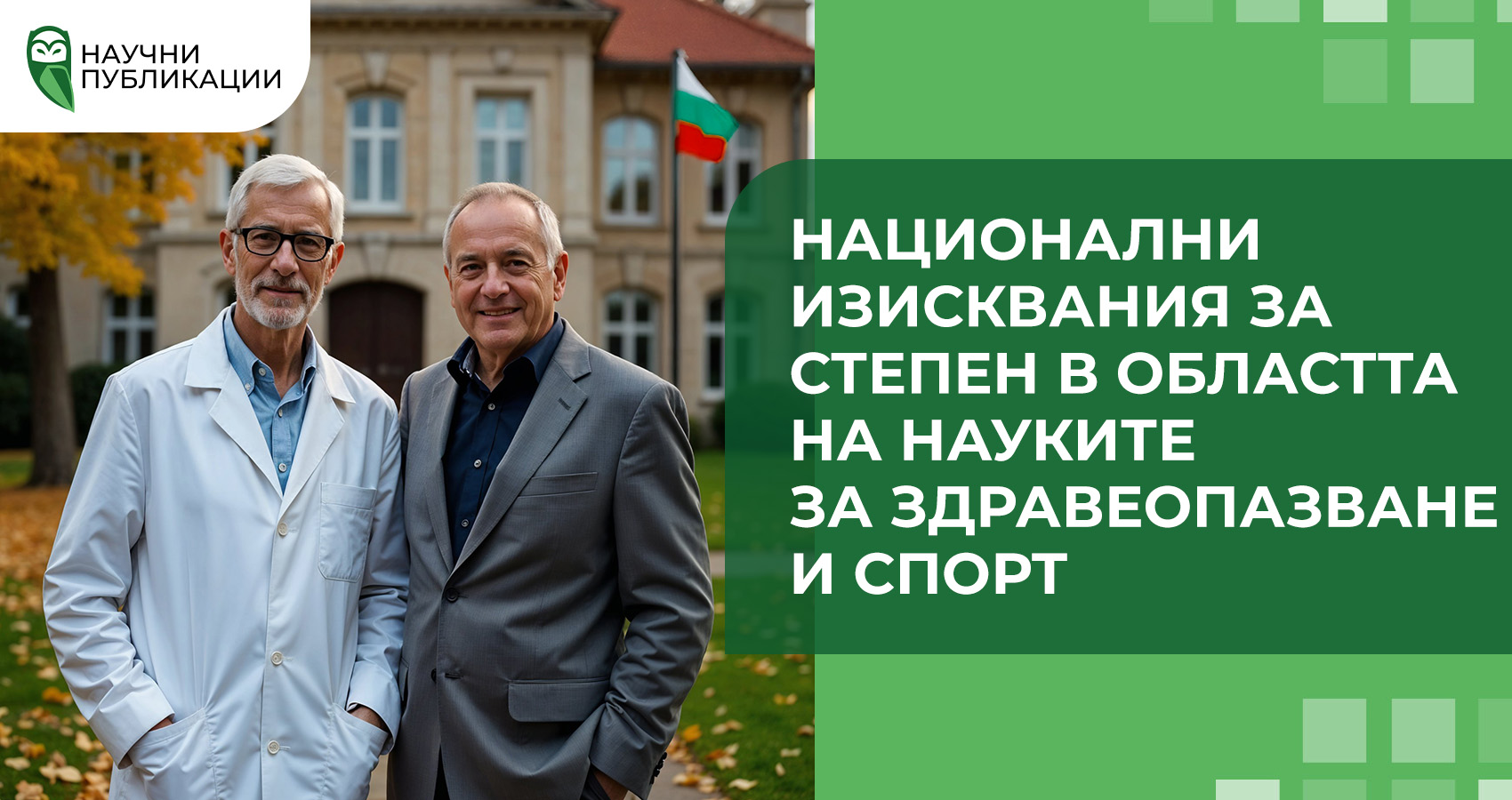 Национални изисквания за степен в областта на науките за здравеопазване и спорт