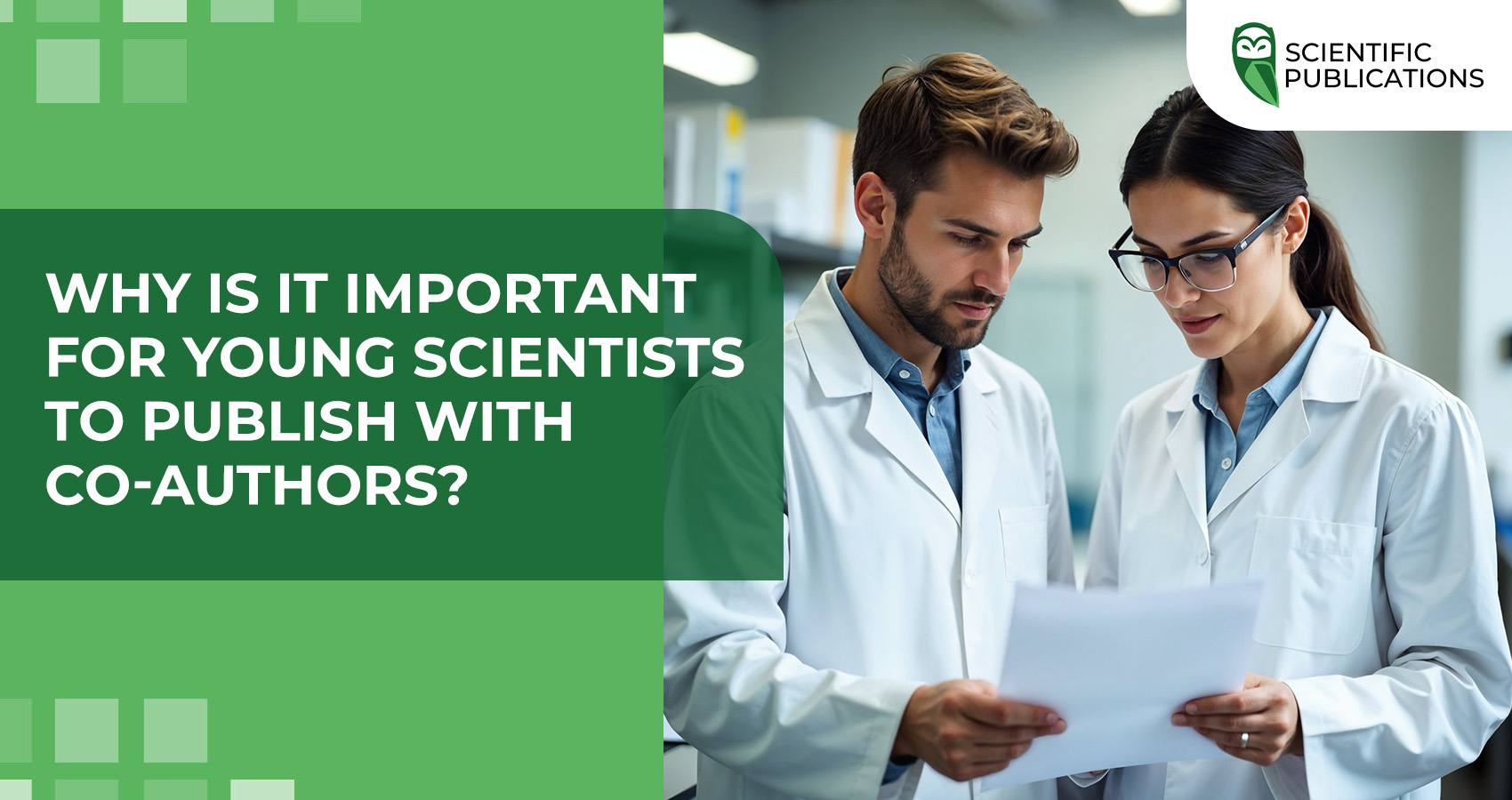 Why is it important for young scientists to publish with co-authors?