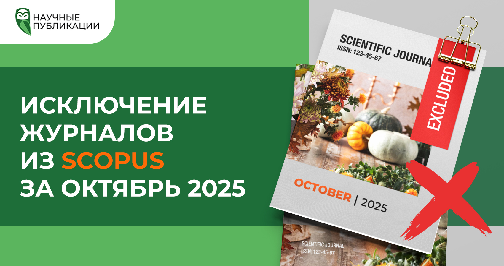 Исключение журналов из Scopus за октябрь 2025 года