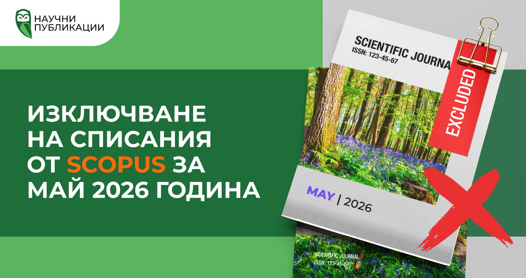 Изключване на списания от Scopus за май 2026 година