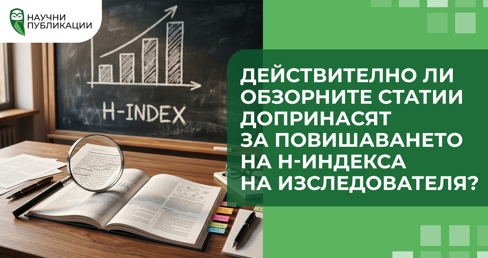 Действително ли обзорните статии допринасят за повишаването на h-индекса на изследователя?
